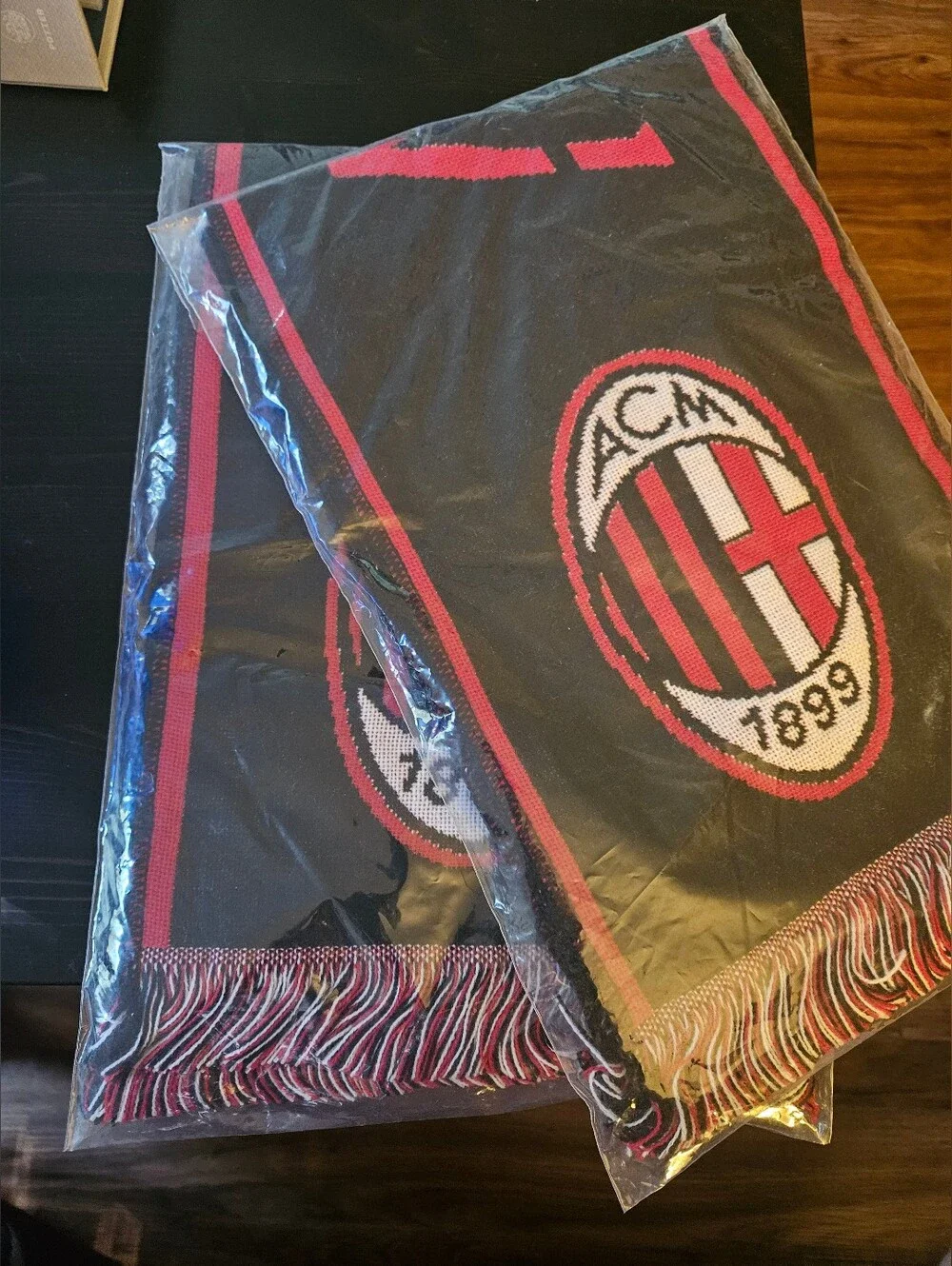 🔥NWT🔥 2 AC Milan Official Team Soccer Scarves